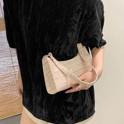 Tilly - Glittering Crocodile-Print Crossbody Bag