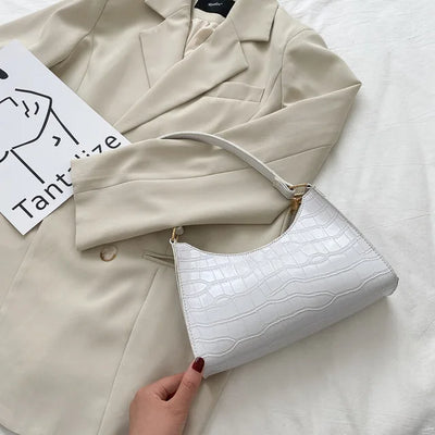 Tilly - Glittering Crocodile-Print Crossbody Bag