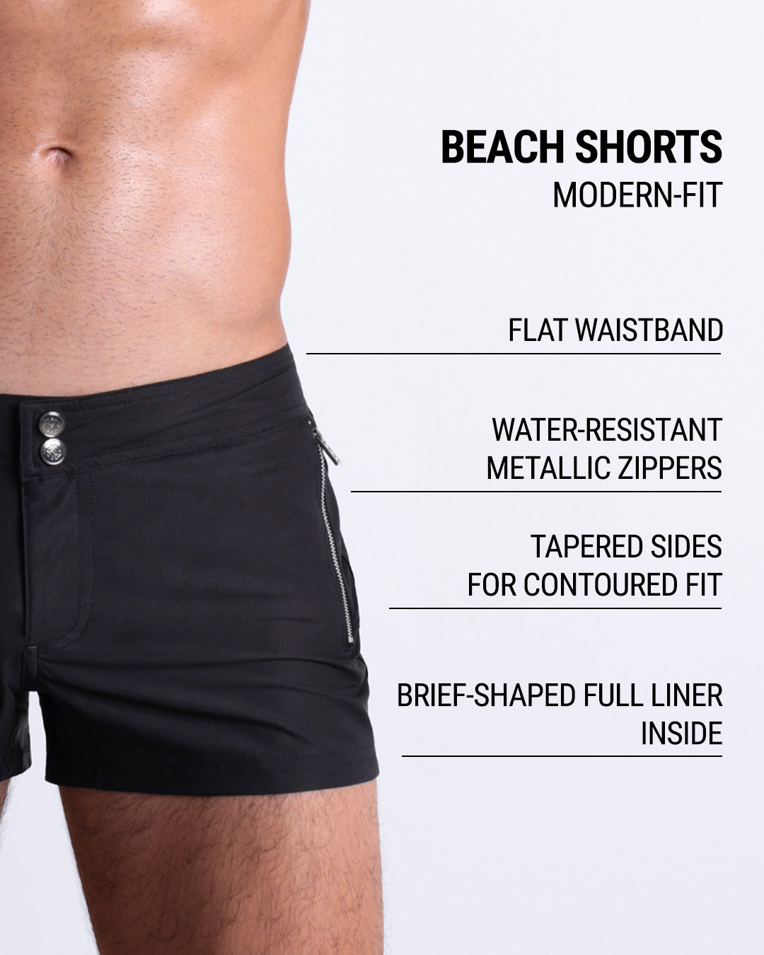 JET BLACK - Beach Shorts | DC2