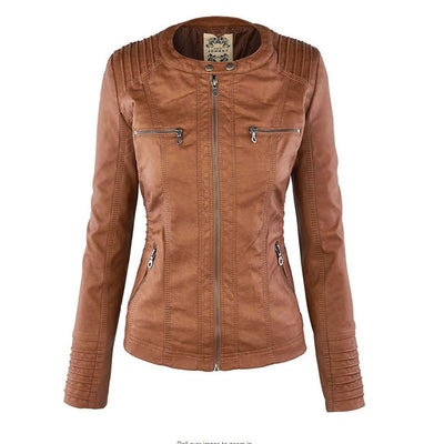 Deza - Hooded Vegan Leather Jacket