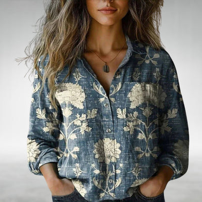 Eloda - Boho Button-Up Blouse