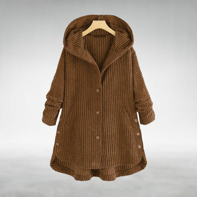 Philippa - Corduroy-style Hooded Jacket