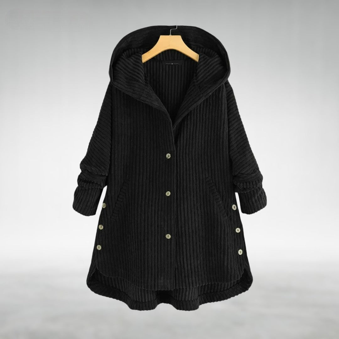 Philippa - Corduroy-style Hooded Jacket