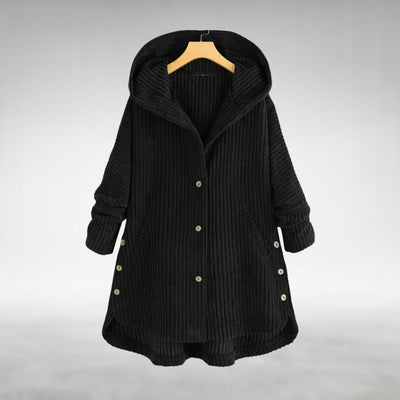 Philippa - Corduroy-style Hooded Jacket