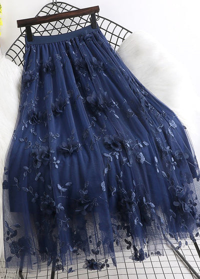 Paloma -  Embroidered Floral tulle Skirts Spring