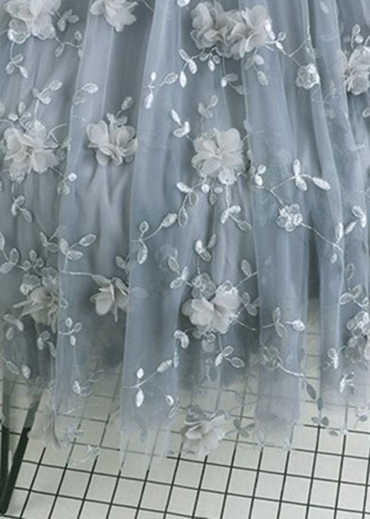 Paloma -  Embroidered Floral tulle Skirts Spring