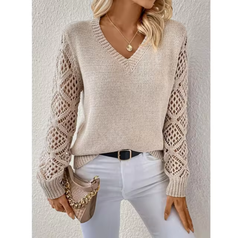 Alinta - V-Neck Knit Sweater