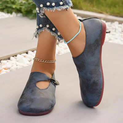 Abie - Vintage Button Flats