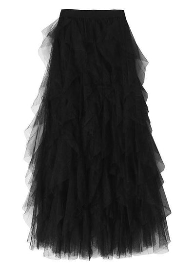 Nalani - Organic Black tulle Tiered Summer Skirts