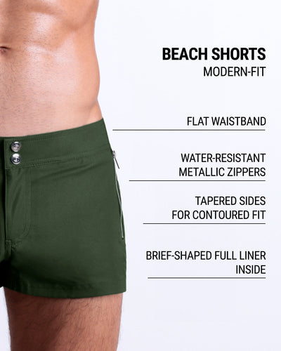PALM GREEN - Beach Shorts | DC2