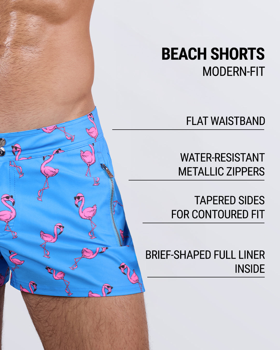 PINK FLAMINGOS - Beach Shorts | DC2