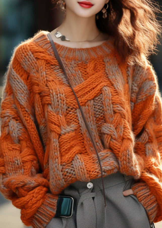 Delilah - Over size Warm Knitted Cable Sweater Winter