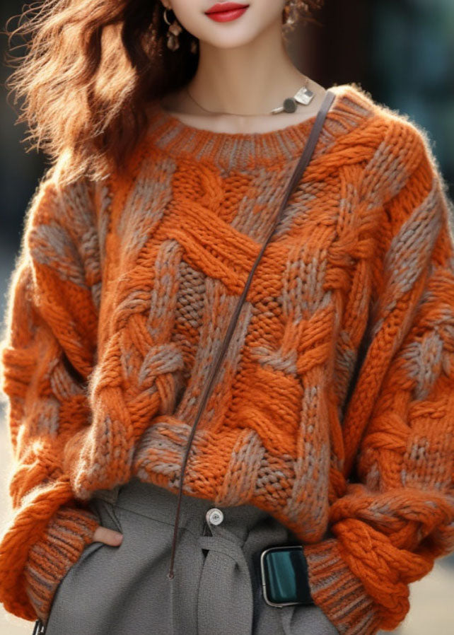 Delilah - Over size Warm Knitted Cable Sweater Winter