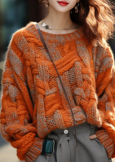 Delilah - Over size Warm Knitted Cable Sweater Winter