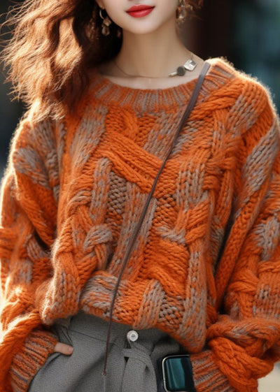 Delilah - Over size Warm Knitted Cable Sweater Winter
