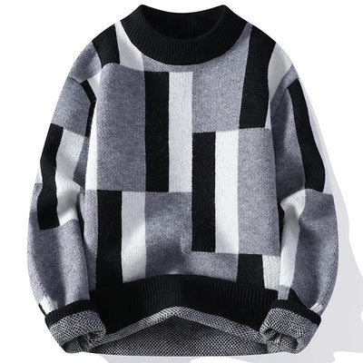 Bronte -  Sleek Plaid Mock Neck