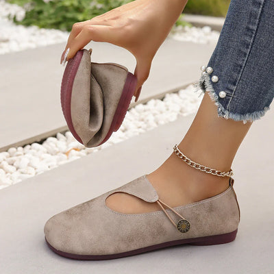 Abie - Vintage Button Flats