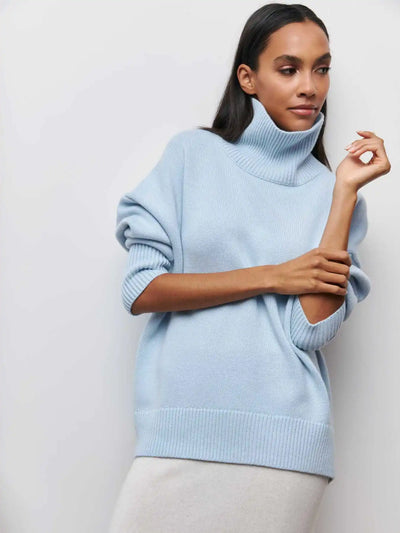 Avery - Relaxed Turtleneck Knit Sweater