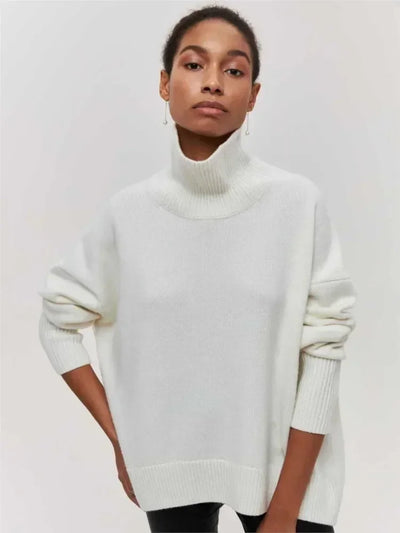 Avery - Relaxed Turtleneck Knit Sweater