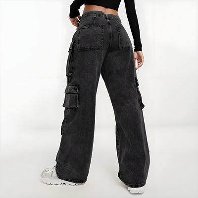 Acid Wash Cargo Denim