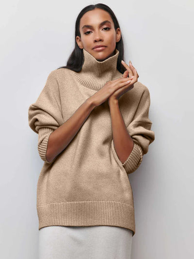 Avery - Relaxed Turtleneck Knit Sweater