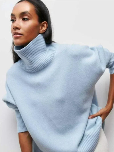 Avery - Relaxed Turtleneck Knit Sweater