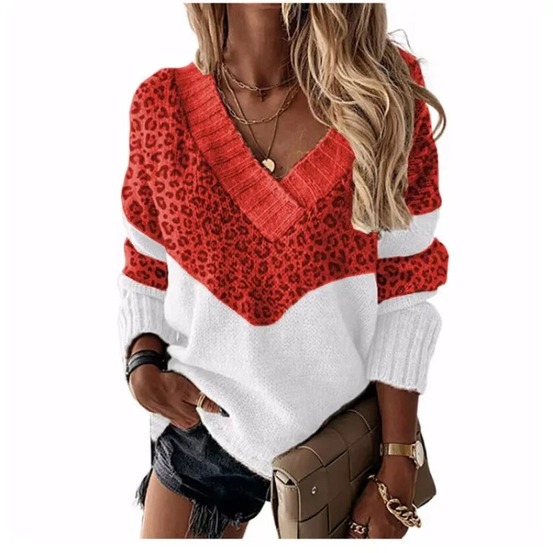 Miro - Leopard V-Neck Sweater