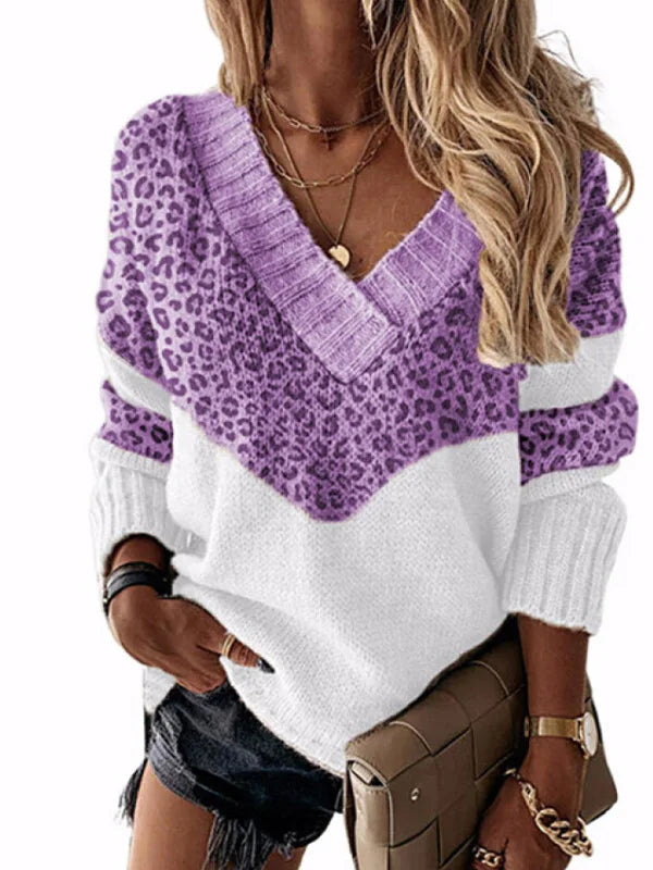 Miro - Leopard V-Neck Sweater
