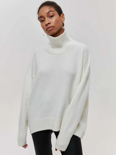 Avery - Relaxed Turtleneck Knit Sweater