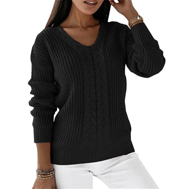 Billie - V-Neck Knit Sweater