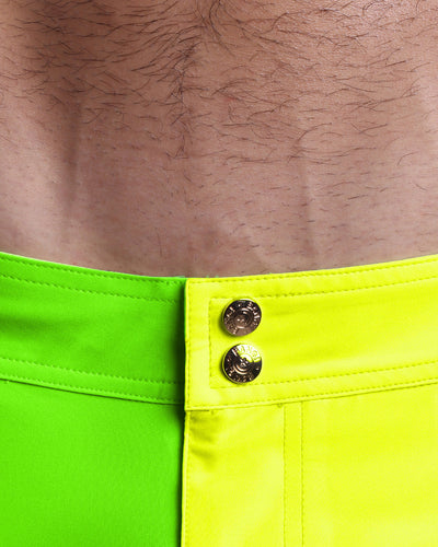 SINGLE BILINGUAL (NEON YELLOW/GREEN) - Beach Shorts