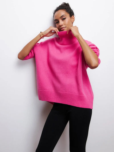 Avery - Relaxed Turtleneck Knit Sweater