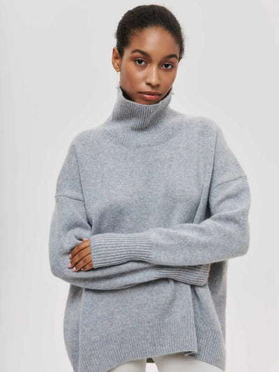 Avery - Relaxed Turtleneck Knit Sweater