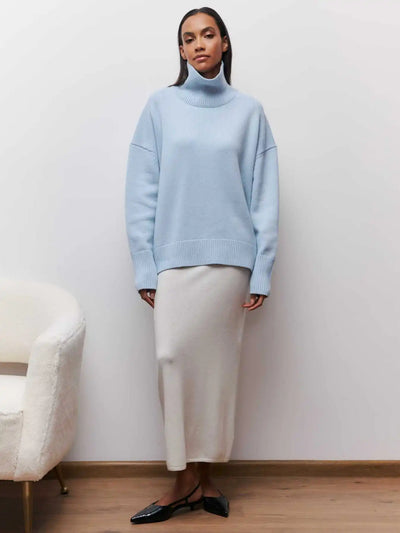 Avery - Relaxed Turtleneck Knit Sweater