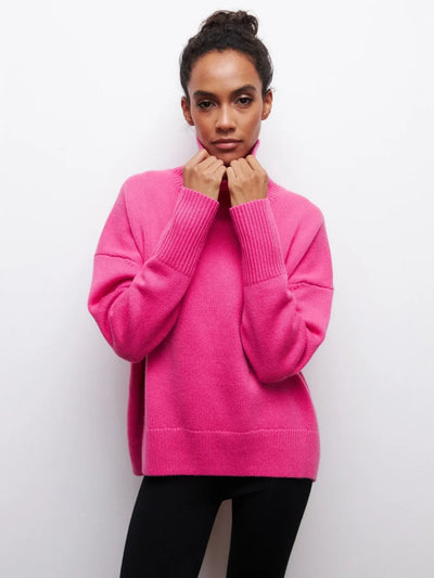 Avery - Relaxed Turtleneck Knit Sweater