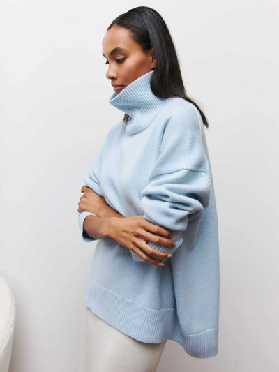 Avery - Relaxed Turtleneck Knit Sweater
