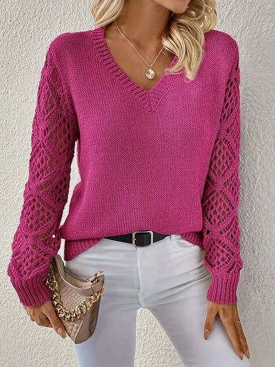 Alinta - V-Neck Knit Sweater
