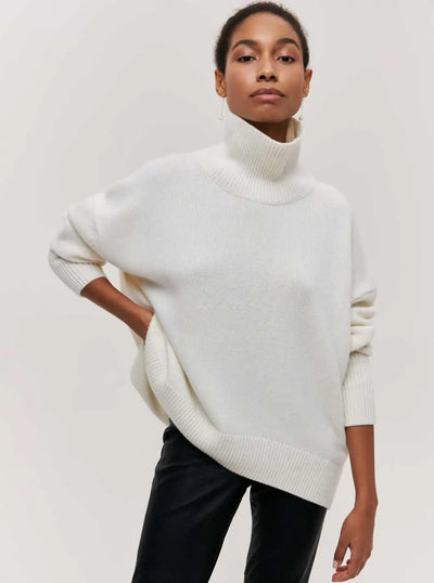 Avery - Relaxed Turtleneck Knit Sweater