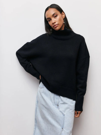 Avery - Relaxed Turtleneck Knit Sweater