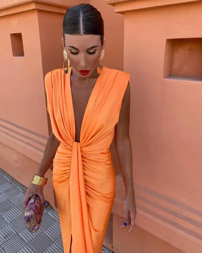 Lily - Stylish Pleated Evening Dress
