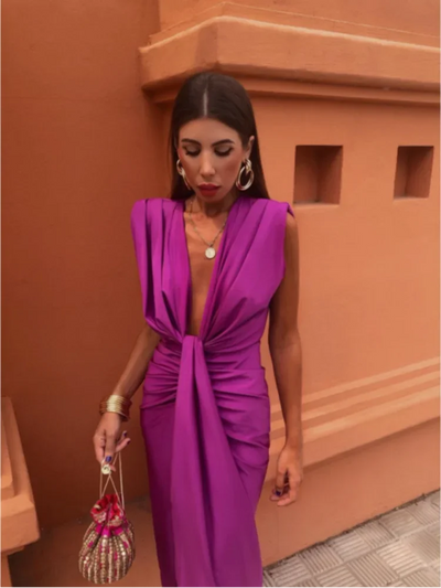 Lily - Stylish Pleated Evening Dress