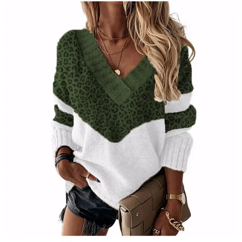 Miro - Leopard V-Neck Sweater