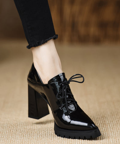 Denise - Vegan Leather Chunky Heel Boots