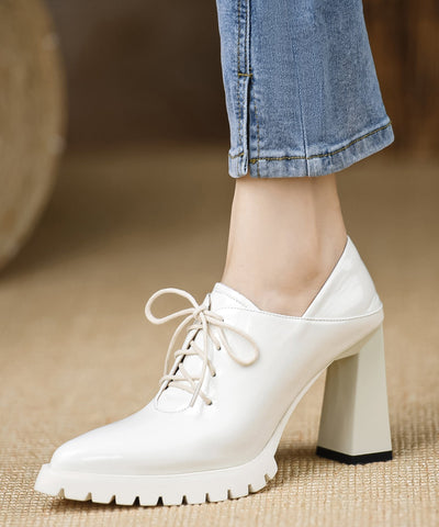 Denise - Vegan Leather Chunky Heel Boots