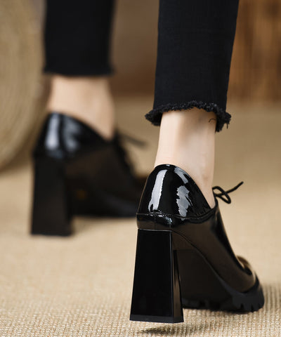 Denise - Vegan Leather Chunky Heel Boots