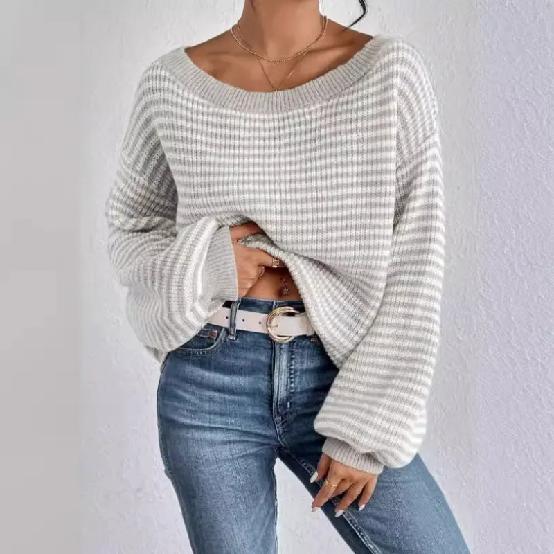 Kaye - Cozy Striped Knit Sweater