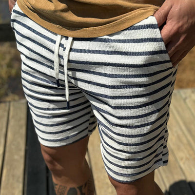 Men's Retro Casual Street Fashion Handsome Striped Shorts MTA2188E0TO