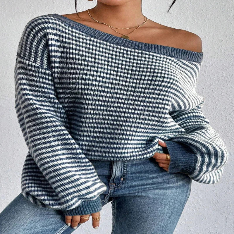 Kaye - Cozy Striped Knit Sweater