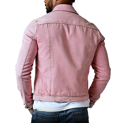 【24-hour shipping out】Men's Vintage Washed Lapel Multi Pocket Denim Jacket 20763802Y