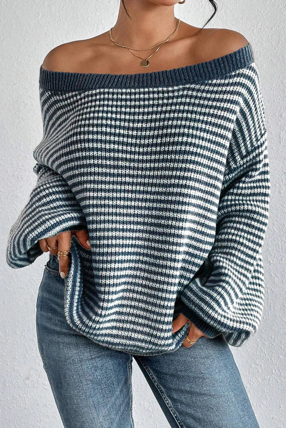 Kaye - Cozy Striped Knit Sweater